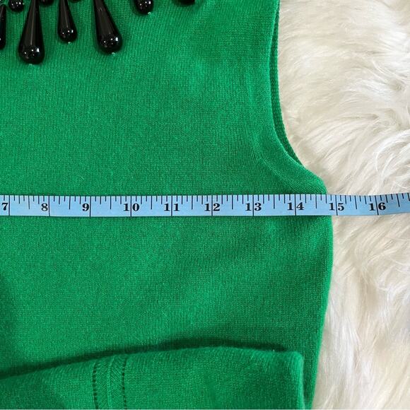 NEW Vintage Milly of New York Cashmere Jewel Scoop Neck Sleeveless Sweater NWOT - Picture 16 of 16